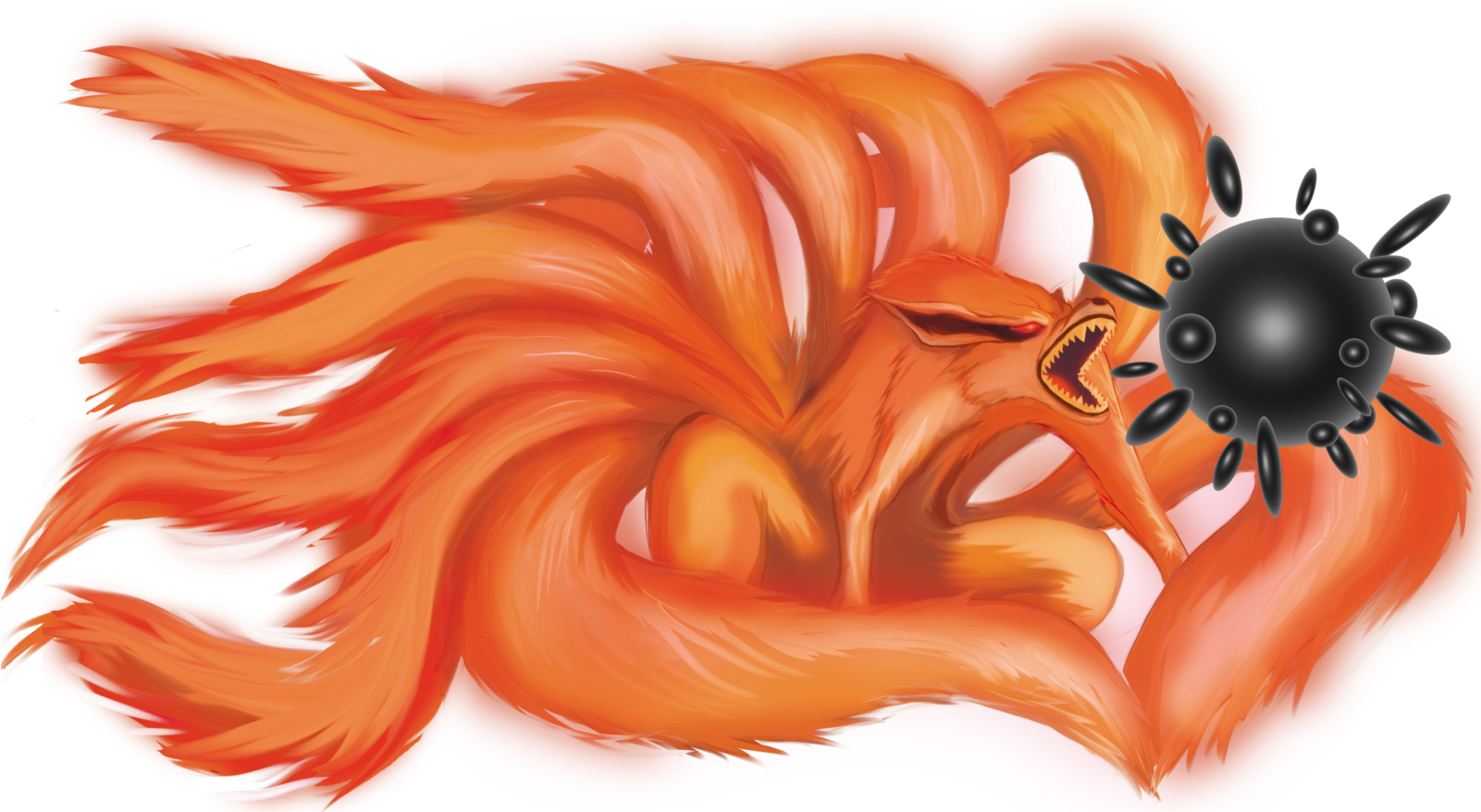 Kurama mengeluarkan Bijuudama